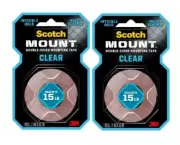TWO PACK - 3M Scotch-Mount Clear Double Sided Mounting Tape 1 x 60 in #410H-MED