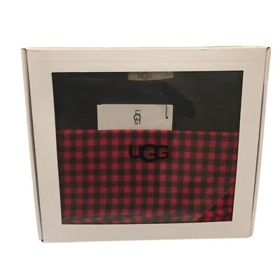 UGG Men's Steiner XL Black Red Checked 2 Piece Lounge Set Long Sleeve