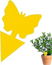 [Qkbuza] Gnat Sticky Traps,Yellow Sticky Fly Traps - Odorless Glue Catcher for Outdoor Waterproof Tape Eliminator Gnat Bait