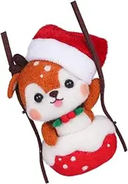 SHINEOFI 1 Set of Beginner Needle Felting Kit Lovely Doll Decoration DIY Making Supplies