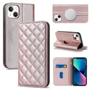 For iPhone 13 Mini Case Leather Wallet Flip Phone Case with Magsafe - Pink
