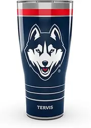 Tervis Traveler UConn Huskies - MVP Triple Walled Insulated Tumbler Travel Cup Keeps Drinks Cold & Hot, 30oz, Stainless Steel