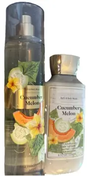 Bath and Body Works CUCUMBER MELON Fine Fragrance BODY Mist & Body Lotion Combo