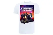Guardians Of The Galaxy Mens Poster T-Shirt (White) (L)
