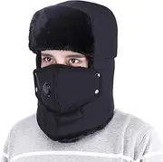 [tieedhfu] Comfortable Thickening Pilot Hat For Winter Outdoor Using Delicate Windproof And Warm Fabric Face Protection Hats Bomber