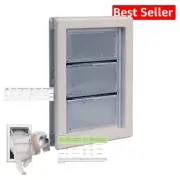 Telescoping Frame Pet Door with Locking Slide for Medium Pets - Easy Install