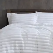 Ardor Boudoir Jax Chunky Faux Fur Quilt Cover with Pillowcase Set White
