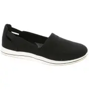 Cloudsteppers by Clarks Womens Breeze Step II Black Slip-On Sneakers BHFO 5832