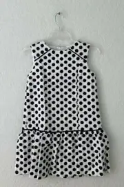 Oscar De La Girls Polka Dot Shift Dress Blue Size 12Y