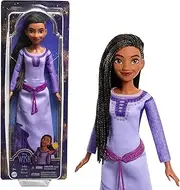 Mattel Disney's Wish Asha of Rosas Posable Fashion Doll with Natural Hair, Including Removable Clothes, Shoes, and Accessories
