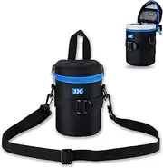 JJC Deluxe Lens Pouch Case Bag for Canon EF-S 18-135mm 17-55mm 55-250mm 24-70mm / Nikon AF-S 18-200mm 18-105mm 100-300mm / for Sony E 55-210mm / Tamron AF 18-270mm and Other DSLR Lens Below 80 x 135mm