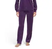 NWT! CHRISTIAN SIRIANO Women's Sz S Courchevel Ribbed Velour Pajama Pants Purple