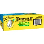 Bundaberg Sunny Rum Pineapple With Soda & Lime Can 375mL
