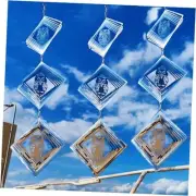 9 Disc Owl Bird Scare Set - Highly Reflective Double-Sided Silver Square Owl