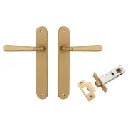 Copenhagen Lever Oval Backplate Passage Kit Brushed Brass