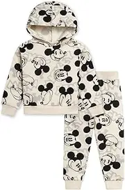 [Disney] Mickey Mouse Christmas Fleece Pullover Hoodie and Pants Outfit Set Newborn to Big Kid Sizes (0-3 Months - 14-16)