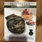 Nostalgia MyMini Waffle Maker Green Camo Makes 5" Waffle