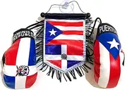 Dominirican Puerto Dominican Rican flag for car home wall door window accessories decoration
