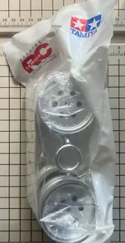 Tamiya RC Front Rear Wheels Chrome 1:10 Blockhead Hotshot II 58710 # 9335884