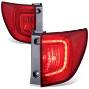 Fit 16-18 Honda Pilot Factory Style Chrome Housing Red Lens LED Tail Lights (for: Honda)