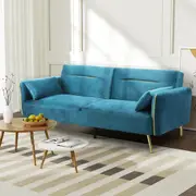 Levede Sofa Bed Convertible Lounge Futon Armrest Couch Velvet 3 Seater Recliner