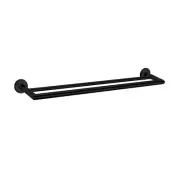 New Nero Tapware Dolce 700mm Double Towel Rail Matte Black NR3630dMB