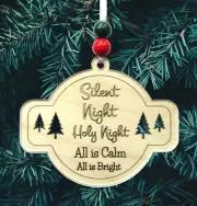 Silent Night Holy Night Christmas Ornament - All is Calm All is Bright Ornament