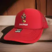Captain Morgan Snapback Hat Red Otto Rope Trucker Meshback One Size Cap