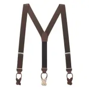 SuspenderStore ELEGANT SILK SUSPENDERS- 1.38" Wide- BUTTON- 14 Colors & 2 Sizes