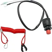 Boat Motor Kill Stop Switch, Handlebar Start Stop Kill Switch Box Aassy & Safety Lanyard Replacement for Yamaha.