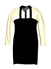 Narciso Rodriguez Pencil Bodycon Midi Dress Wool Silk SZ 44 IT 8 US NWT $1,995