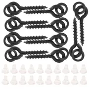 (White)10Pcs Bait Screws With 20pcs Oval Rings Carp Rig Ring Stops Carp Fis CH