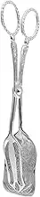 GRIRIW Zinc Alloy Food Clamp Versatile Pastry Tongs for BBQ Baking and Cooking for Serving Desserts Salads and More Compact Easy to Clean Kitchen Tool