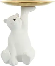 Cabilock Polar Bear Decoration Bear Key Tray Entrance Key Holder Home Office Accessory Present for Mom Wife