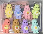 8 Pc Care Bear Charm Zipper Pulls & Keychain Add On Clips!!