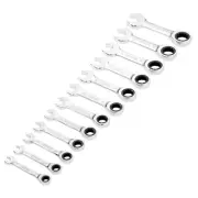 Draper HI-TORQ Metric 12pc Stubby Ratchet Combination Spanner Set 27931