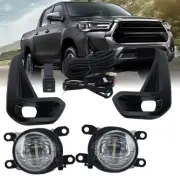 Full Set LED Fog Light Lamp Wiring Switch Kit For Toyota HILUX REVO 2020-2021 (for: Toyota)