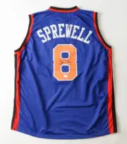 LATRELL SPREWELL NEW YORK KNICKS SIGNED AUTOGRAPHED NBA JERSEY