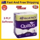 Quilton 3 Ply Toilet Tissue 48 Rolls 180 Sheets per Roll Soft Strong & Flushable