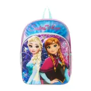 Disney Princess Frozen Sisters Are Magic Backpack Bookbag Faux Hair Elsa Anna