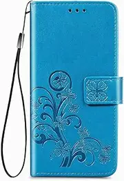 [Klapber] Fold Case for Samsung Galaxy Z Fold4 Phone Case for Galaxy Z Fold 4 Premium Leather Case [Four-Leaf Clover] with Kick Stand Anti-Collision TPU Silicone Cover for Samsung Z Fold4, T1