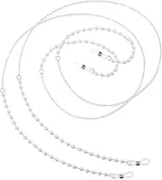 [SAFIGLE] Elegant Eyeglass Chain Lanyard 2 Pack Gothic Style Glasses Holder Eyewear Retainer Pearl Bead Glasses Chain Fashionable Glasses Strap