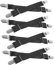 COOLHIYA 8pcs Motorcycle Boot Clips Adjustable Boot Clip Straps Elastic Riding Straps for Motorcycle Riding