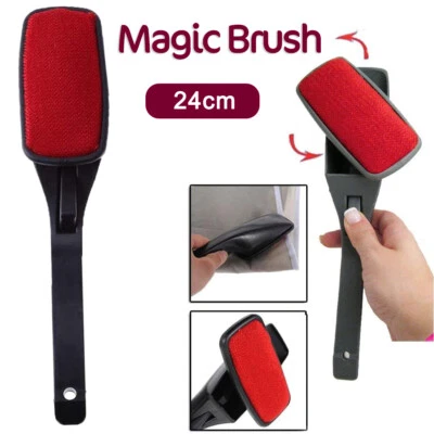 Magic Swivel Pet Hair Lint Dust Brush Remover Clothing Cloth Dry Cleaning Black