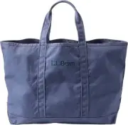 L.L.Bean Grocery Tote Bag Cotton 100% Raw Indigo Genuine article