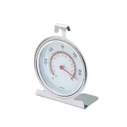Mastercraft Round 10cm Stainless Steel Fridge Freezer Thermometer - Silver