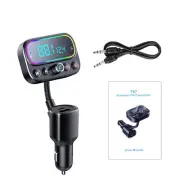 12-24V Car FM Bluetooth 5.0 Transmitter Adapter PD 3USB Charger AUX Hands-Free
