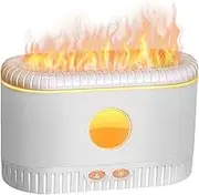 Moreeulsi Flame Diffuser Humidifier | 200ml Colorful Flame Fire Diffuser Humidifiers - 7 Colors Changing Fragrance Machine Waterless Auto Off Air Fresheners for SPA Yoga Hotel