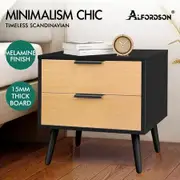 ALFORDSON Bedside Table Nightstand Side Storage Cabinet Scandinavian Black