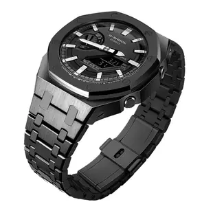 Casio GA-2100錶帶 AP農家橡樹套件錶殼改裝 不鏽鋼錶殼+錶帶適用於卡西歐GA-2100 GA-2110四代